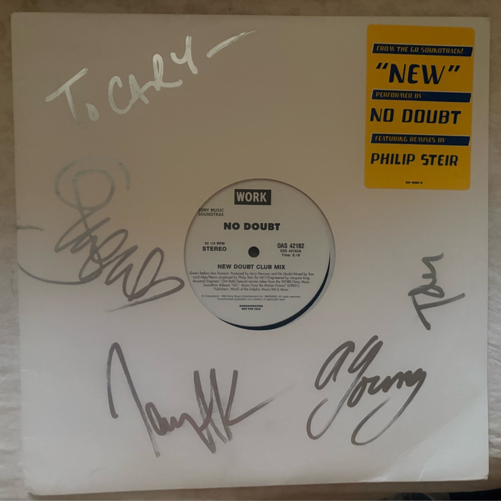No Doubt Signed Vinyl Record